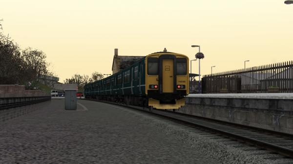 A 4-car GWR Class 150 at Barnstaple Station